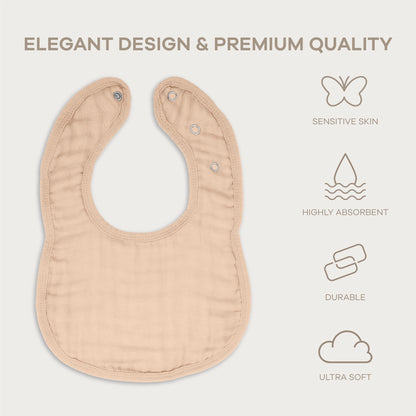 Adjustable snap closure detail on Comfy Cubs bibs