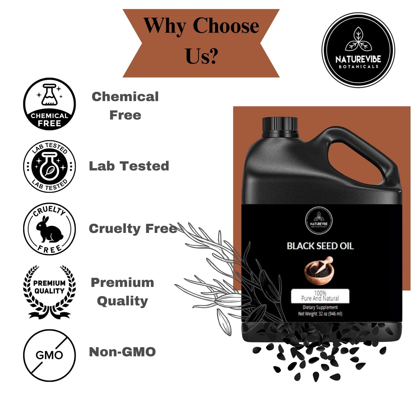 Authentic imported organic cold pressed black seed oil bottle for wellness routines