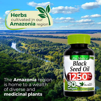 Fito Medics organic Nigella sativa capsules for wellness and digestive health.