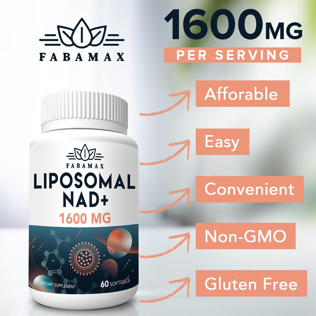 Side view of Fabamax dietary supplement bottle illustrating non GMO verified features