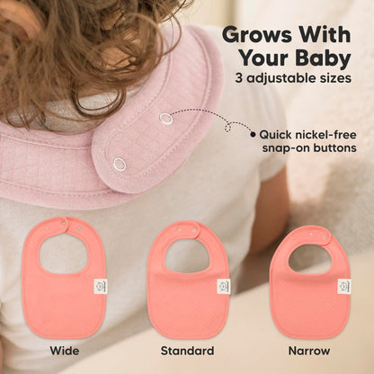 Back view of KeaBabies bib showing water-resistant fleece layer.