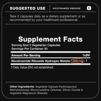 Toniiq Nicotinamide Riboside bottle branding and potency label