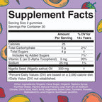 MaryRuth Organics Black Seed Oil Gummies nutritional facts label