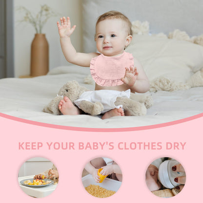 Duludulu baby girl bibs showing absorbent layered material