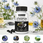 Purely Nutrient thymoquinone rich black seed oil softgel capsules lifestyle