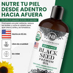 Naturobliss supplement bottle next to raw seeds