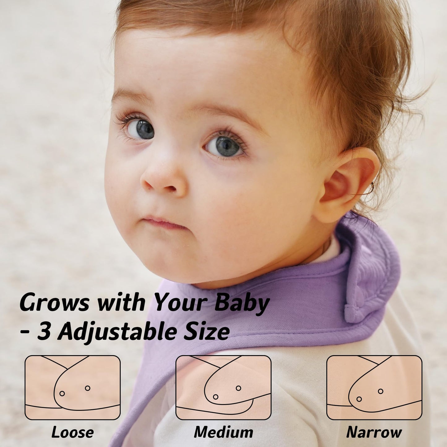 Kewlife Gift 6-pack baby bibs for infants and toddlers