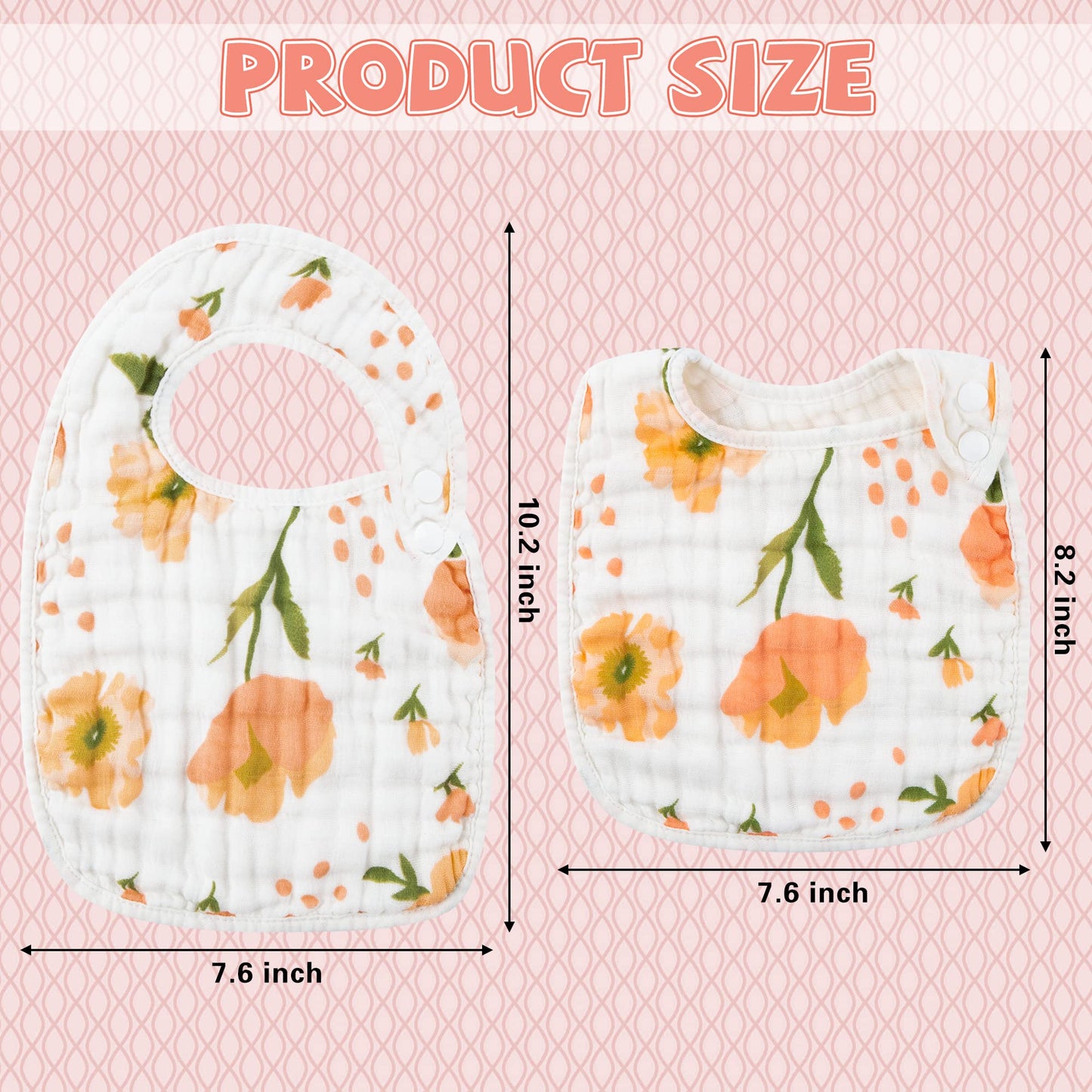 Close up of Zainpe muslin cotton bibs fabric texture