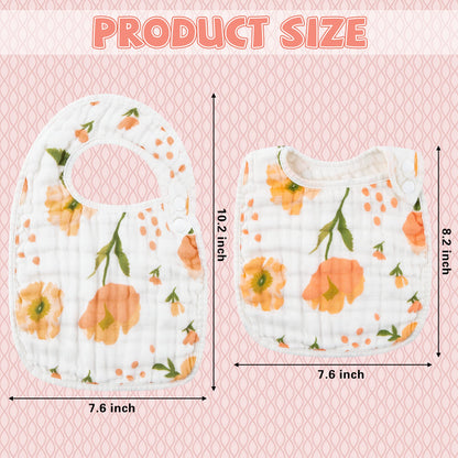 Close up of Zainpe muslin cotton bibs fabric texture