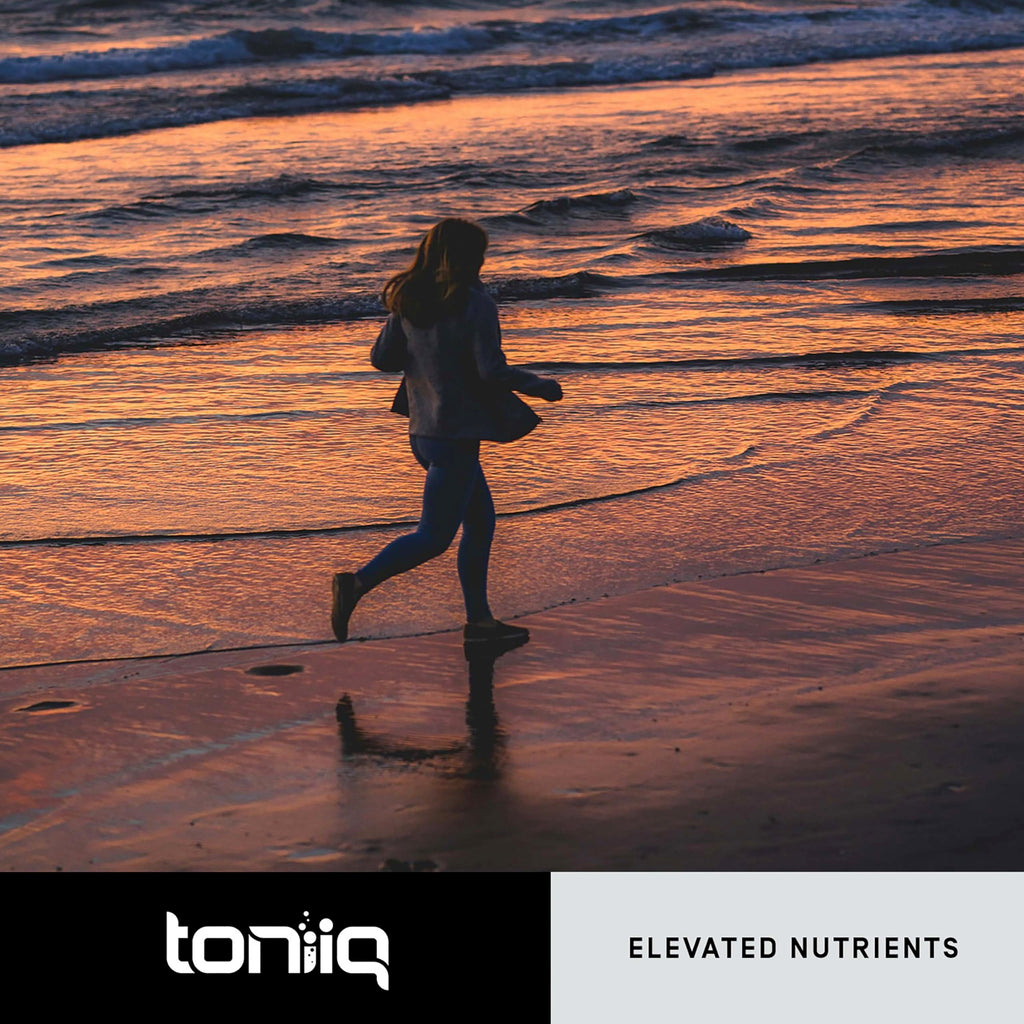 Full range presentation of Toniiq NMNH sixty capsule bottle highlighting advanced NAD plus precursor benefits.