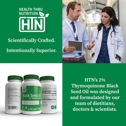 Health Thru Nutrition organic Nigella Sativa oil softgels allergen free certifications