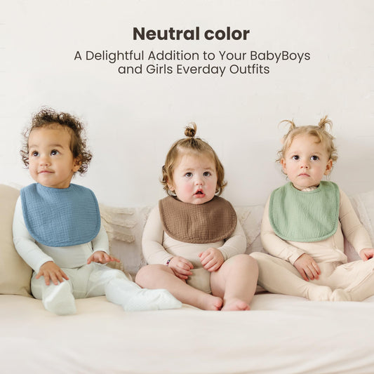 Konssy cotton bandana bibs set for infants