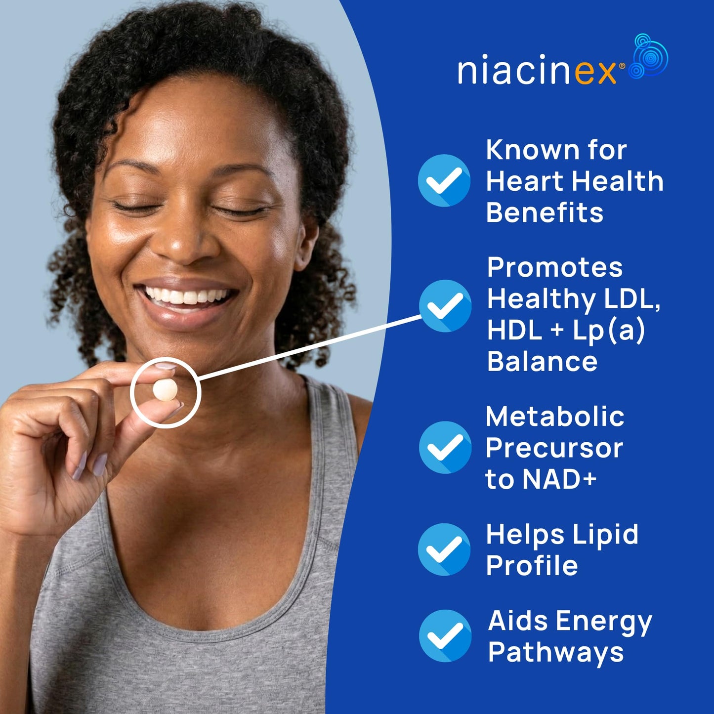 Niacinex extended time release health supplement bottle top