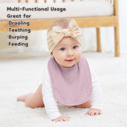 Adjustable snap closure detail on baby bib