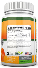 NutriONN Pumpkin Seed Oil supplement facts label
