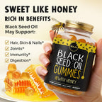 Maju Superfoods black seed oil gummies texture and shape view