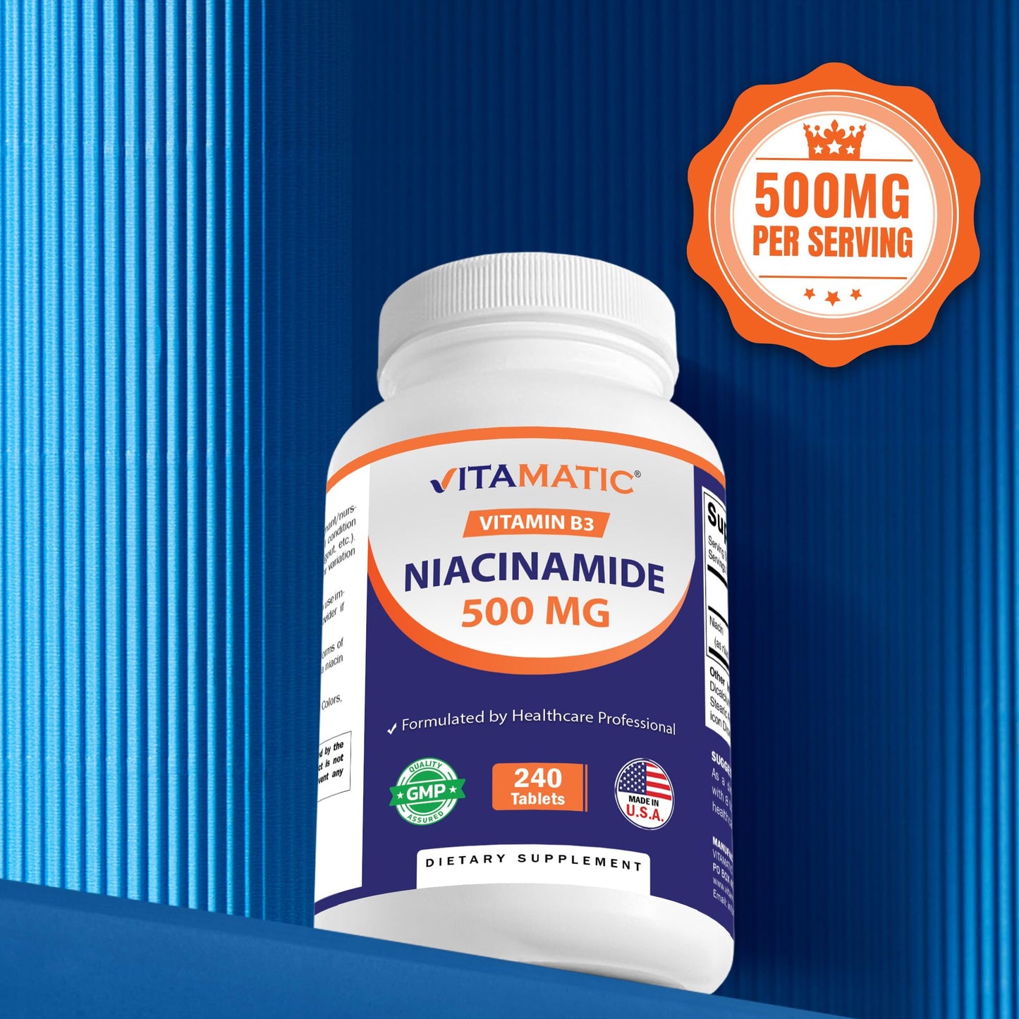 Vitamatic Vitamin B3 allergen free formula ingredients list view
