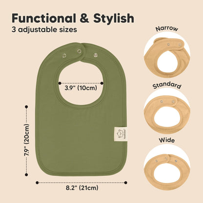 Close up of KeaBabies organic baby bibs showing soft texture