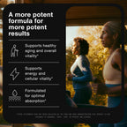 Supplement facts label on Toniiq NMNH bottle