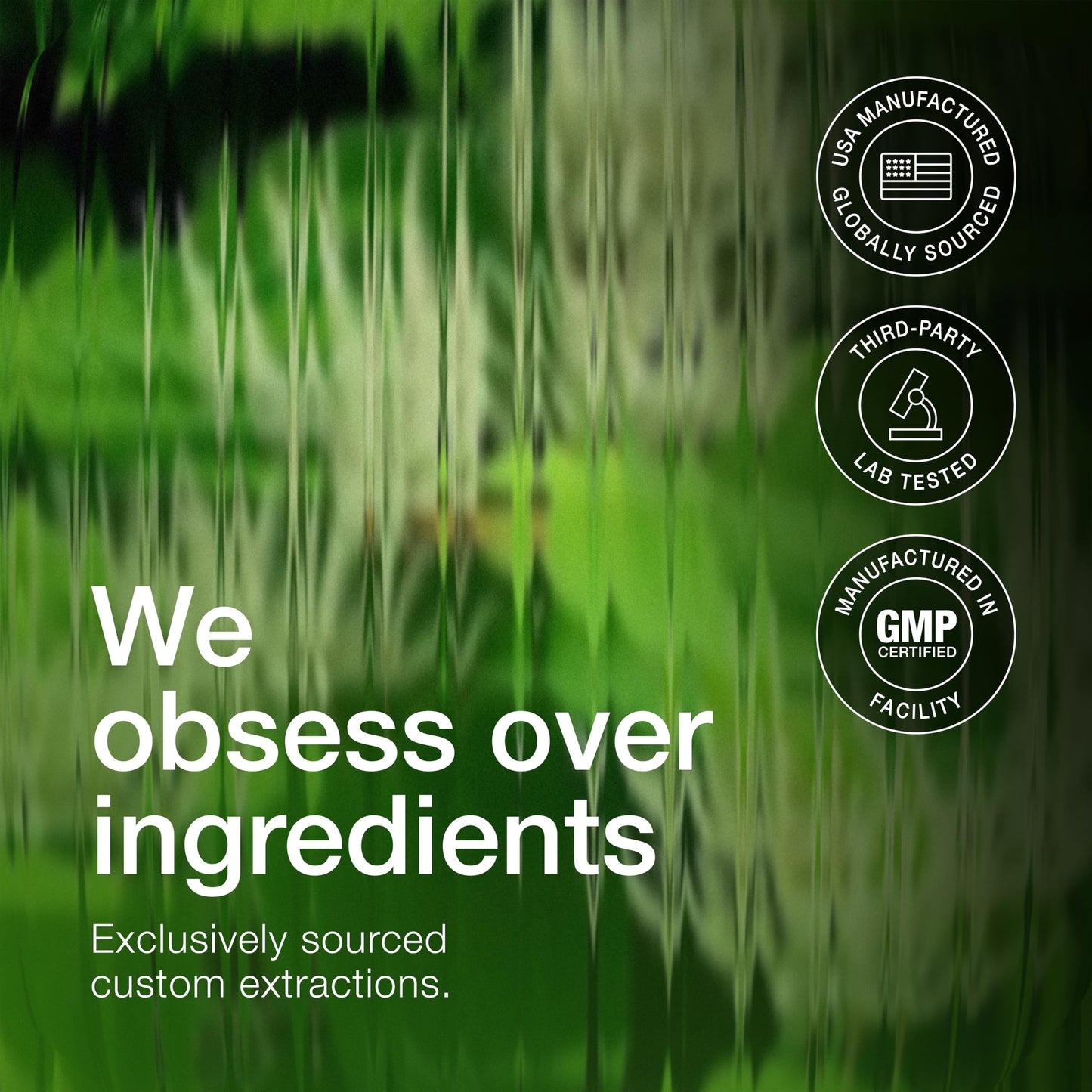 Clinical quality testing badge on Toniiq packaging