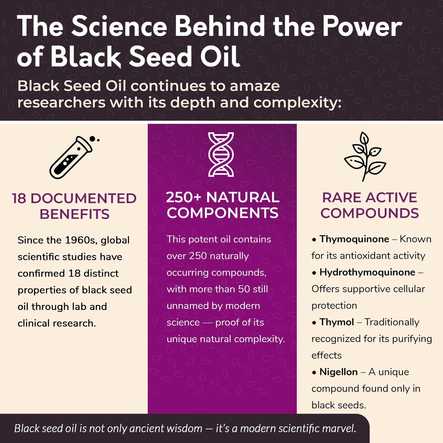 BioNatal premium black seed oil supplement bottle back label view