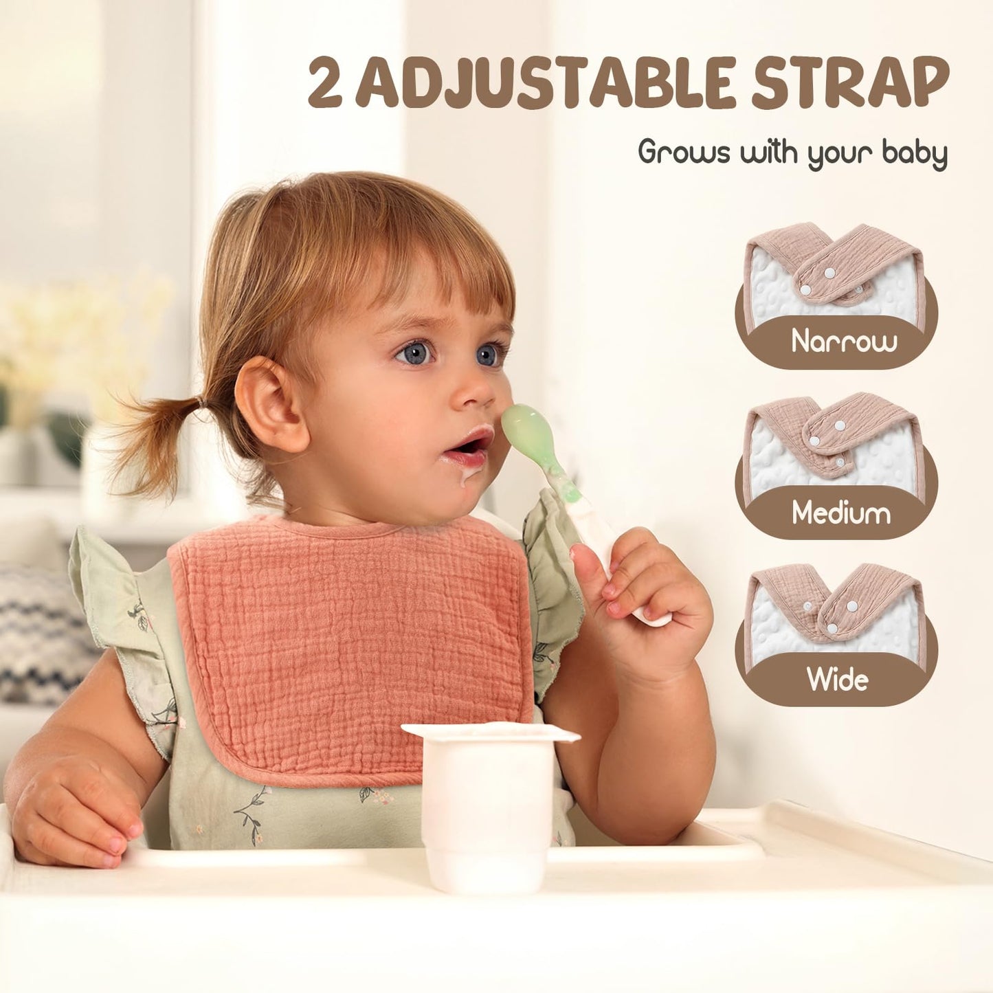 Poikshark muslin bibs soft cotton texture close up