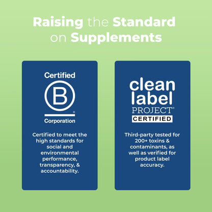 MaryRuth Organics herbal wellness drops nutritional information label with daily serving size guide