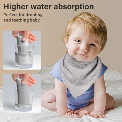 Nisxabebe absorbent drool bibs with adjustable snaps