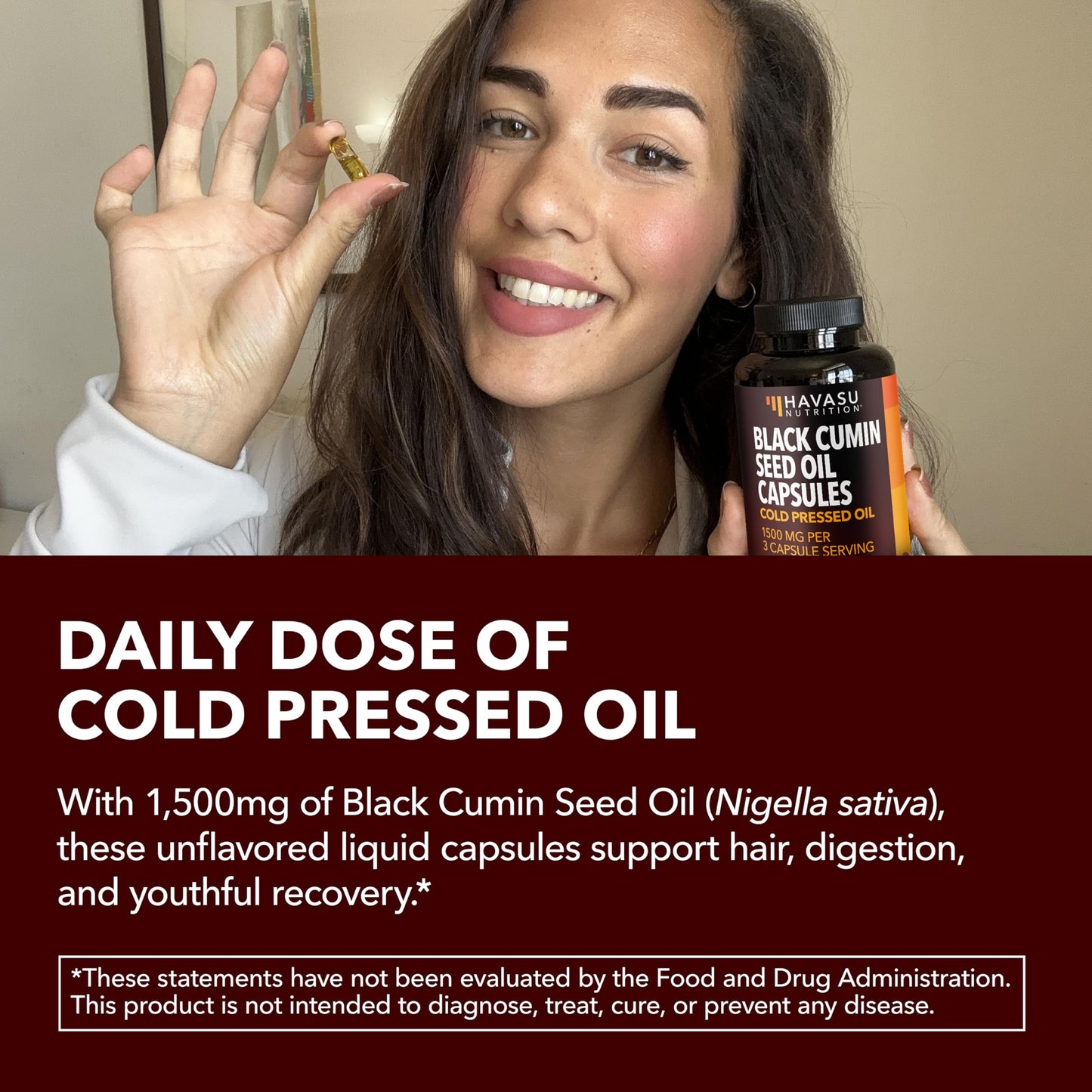 Havasu Nutrition black cumin seed liquid capsules dietary facts and ingredient list