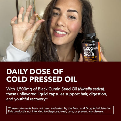 Havasu Nutrition black cumin seed liquid capsules dietary facts and ingredient list