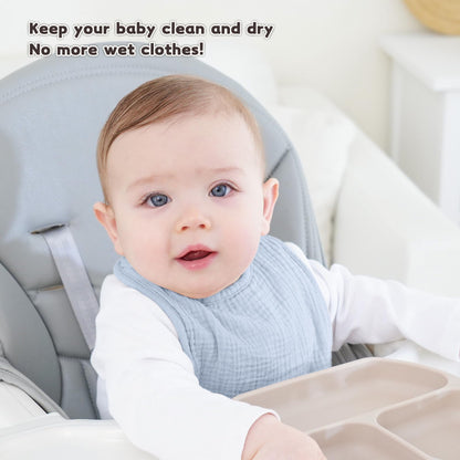 Soft cotton muslin texture of Susurration baby bib