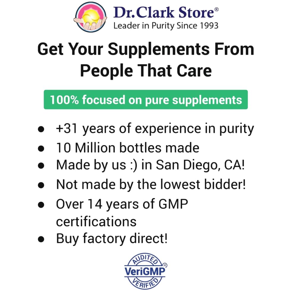 Dr. Clark Store gluten free niacin 100 capsules nutritional facts label
