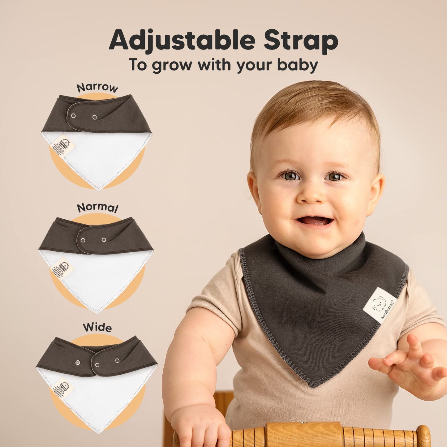 Close up of soft organic cotton fabric on baby bib