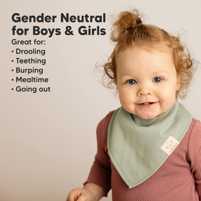 KeaBabies bandana bibs showing absorbent fleece backing
