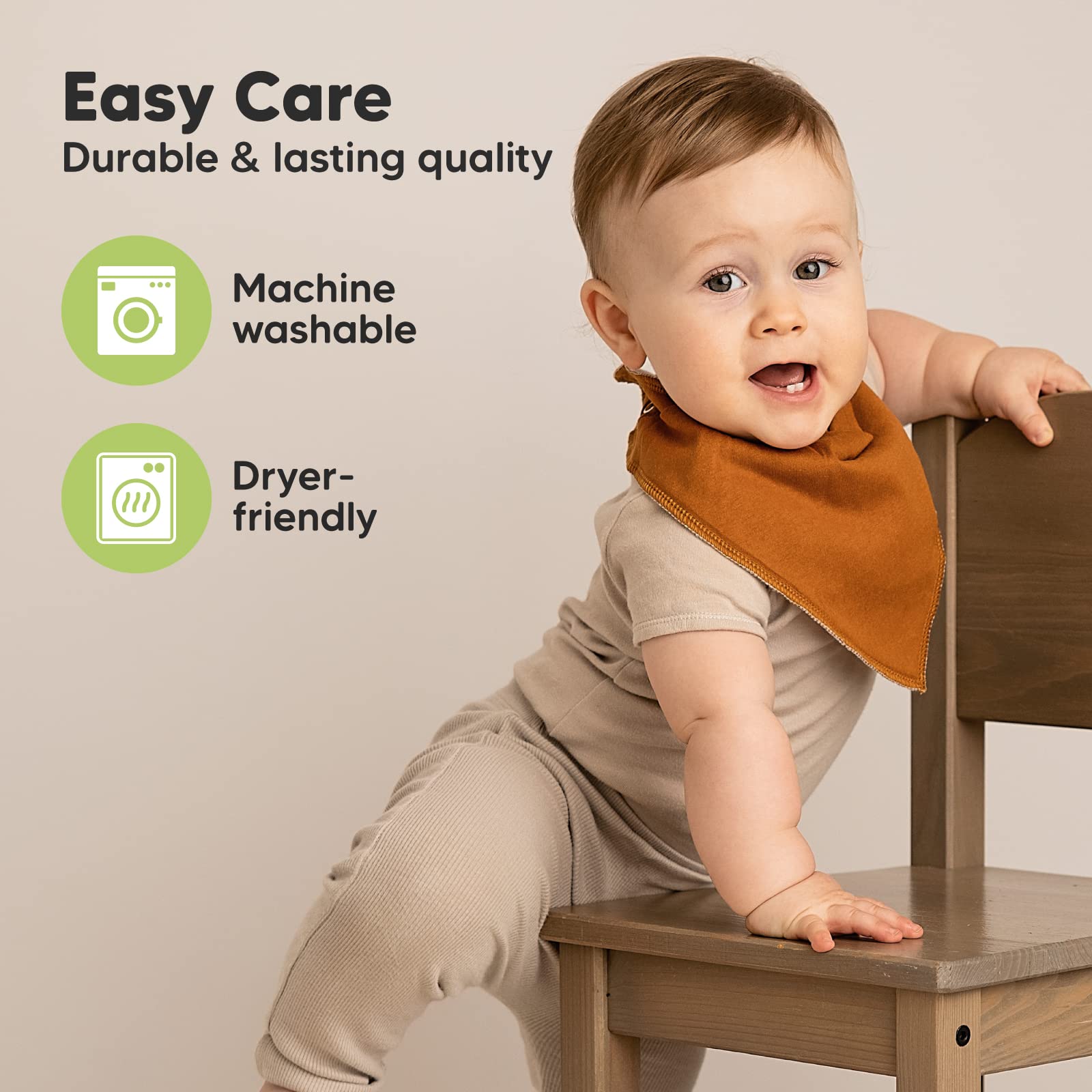 Various colors of KeaBabies organic cotton bibs