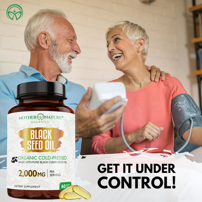 Mother Nature Organics cold pressed black cumin seed oil supplement facts