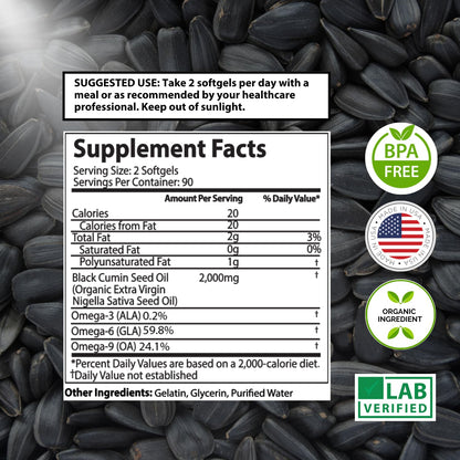 High potency 2000mg immune support softgels bottle packaging
