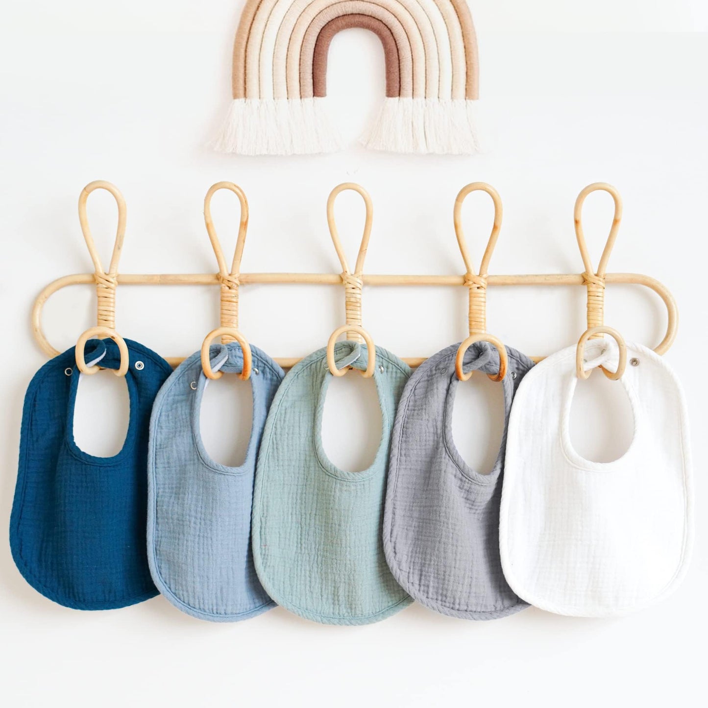 Konssy baby bibs 8 pack packaging and color variety.