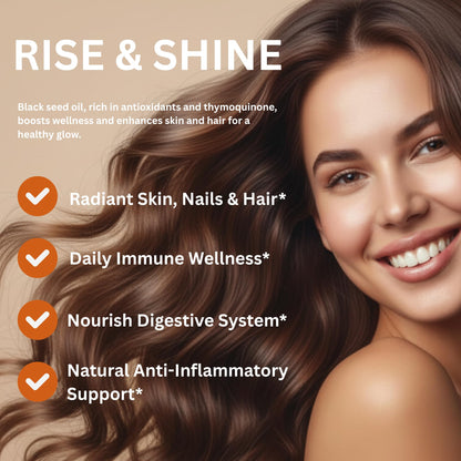 USDA organic non GMO vegan black seed oil for skin and hair health