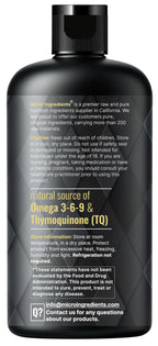 Micro Ingredients black seed oil package size and dimensions