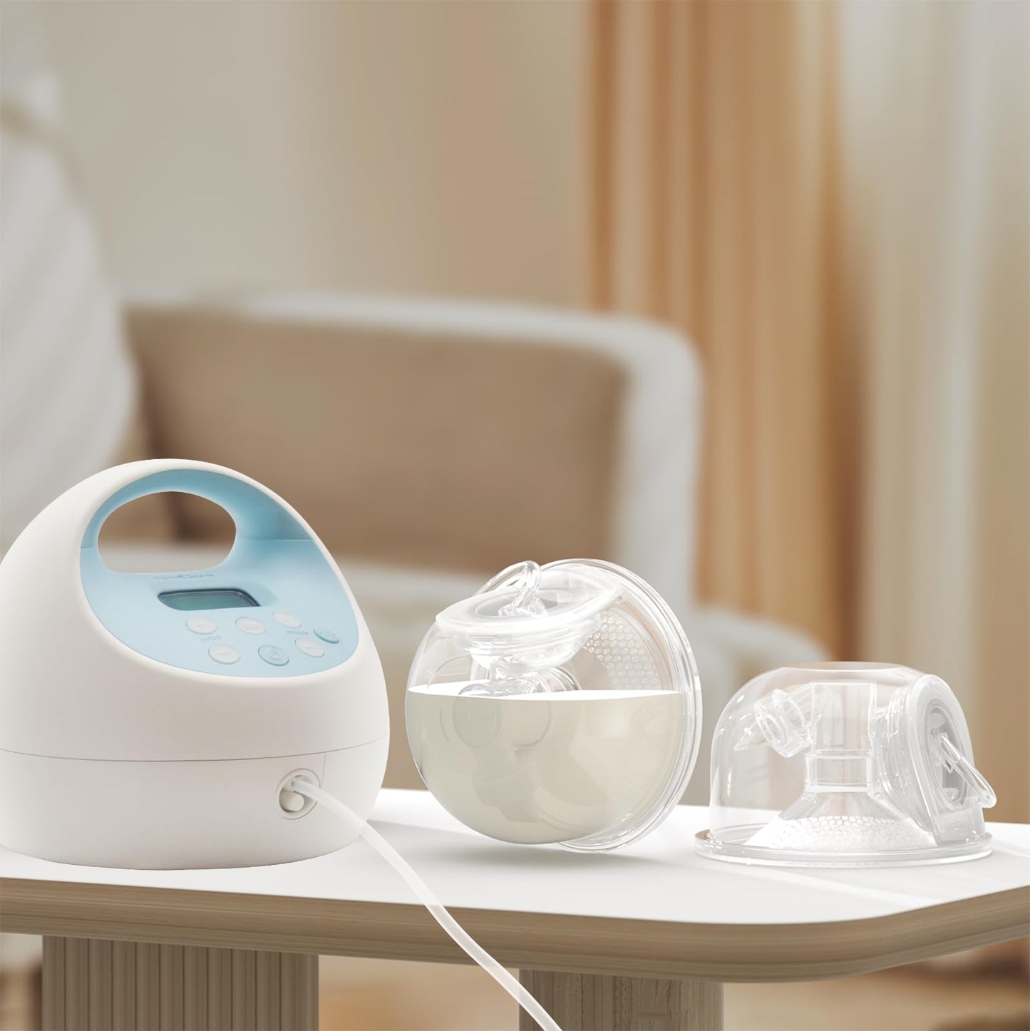 Side profile of wearable breast milk collection cup