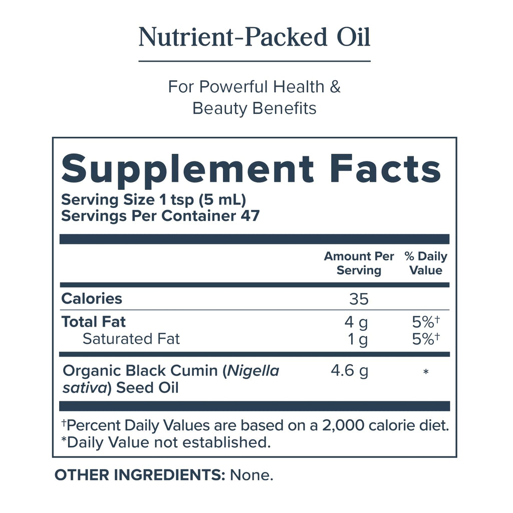 Heritage Store Nigella sativa liquid supplement bottle cap