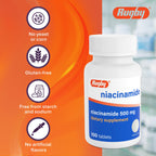 USA sourced Rugby Laboratories Niacinamide supplement bottle for daily wellness