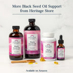 Heritage Store organic black seed oil full size bottle