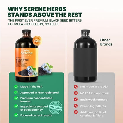 Authentic USA imported Serene Herbs gut health and immune support supplement on display