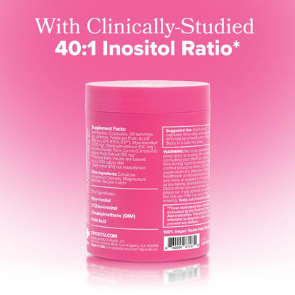 O Positiv FLO 40 to 1 inositol ratio women health supplement bottle