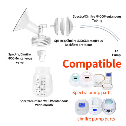Full kit components including flange and valve for Spectra