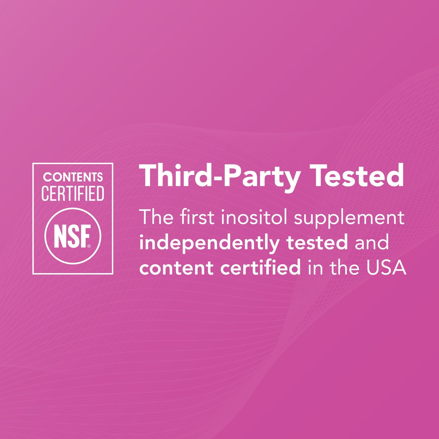 Theralogix Ovasitol Myo and D-Chiro inositol powder showing NSF certified seal