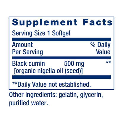 Authentic imported USA black cumin seed oil capsules for healthy aging support
