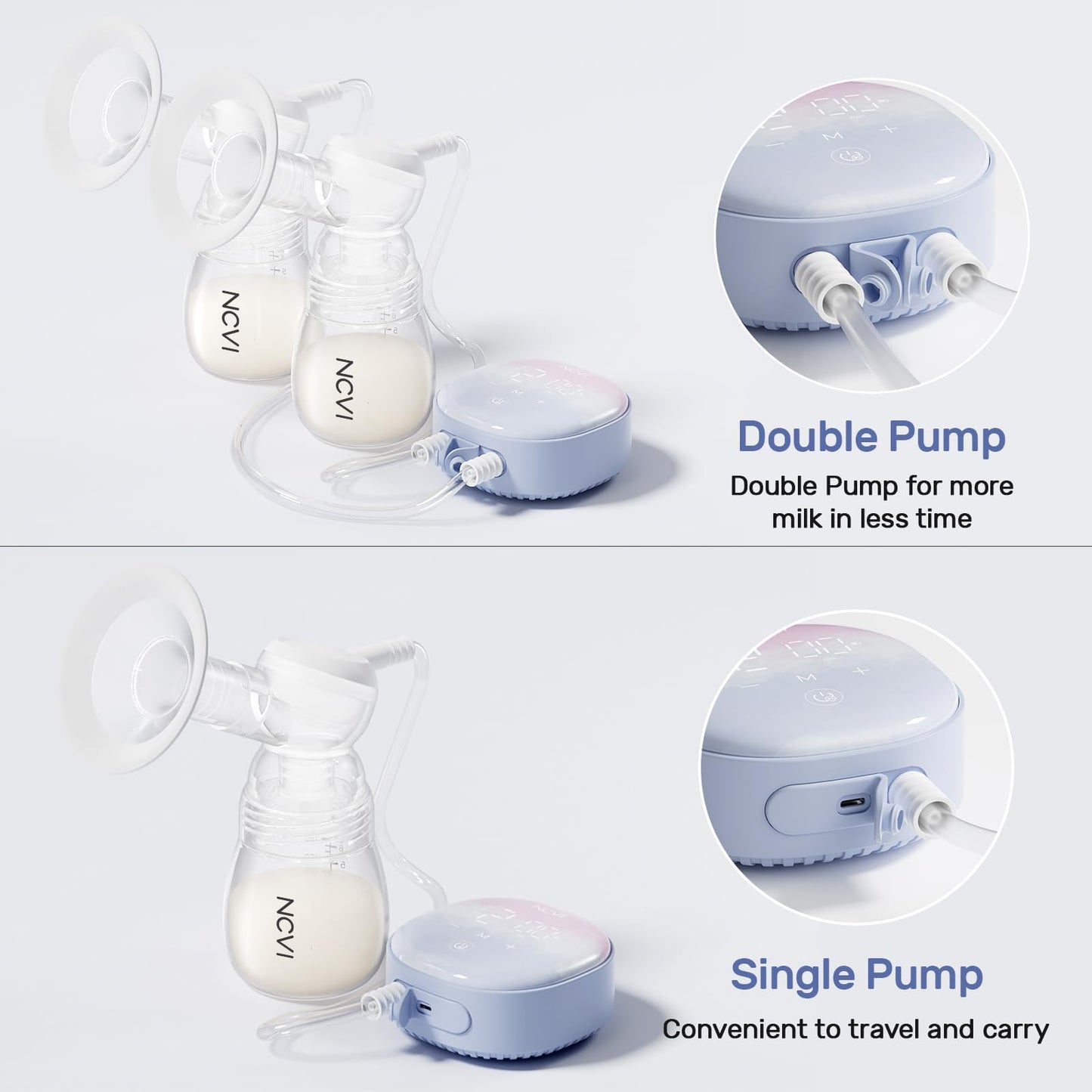 Anti-backflow system components of NCVI breast pump